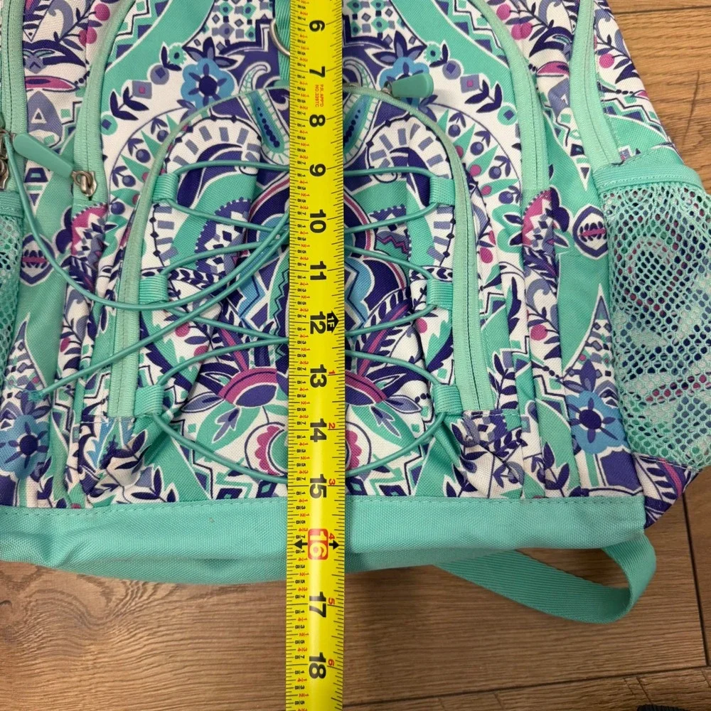 PBteen Large Backpack Boho Medallion Turquoise Purple School Book Bag Organizer